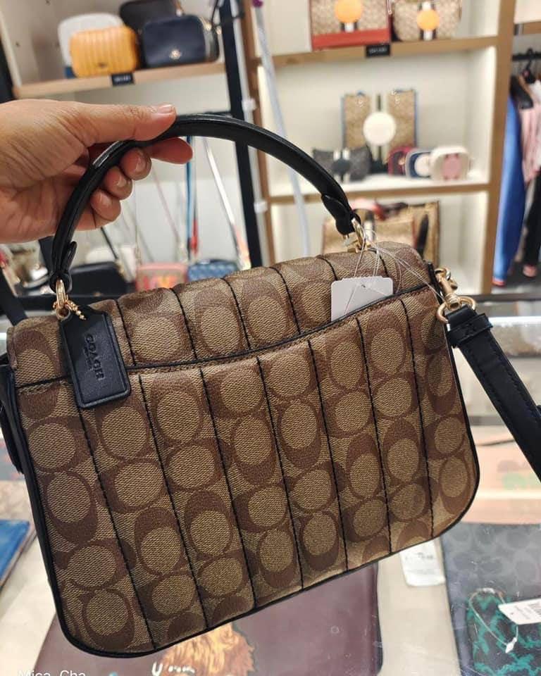 Coach Marlie Top Handle Satchel in Signature Canvas with Quilting,, Women's Fashion, Bags