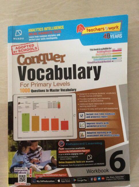 Conquer vocabulary for primary level (primary 6), Hobbies & Toys, Books ...
