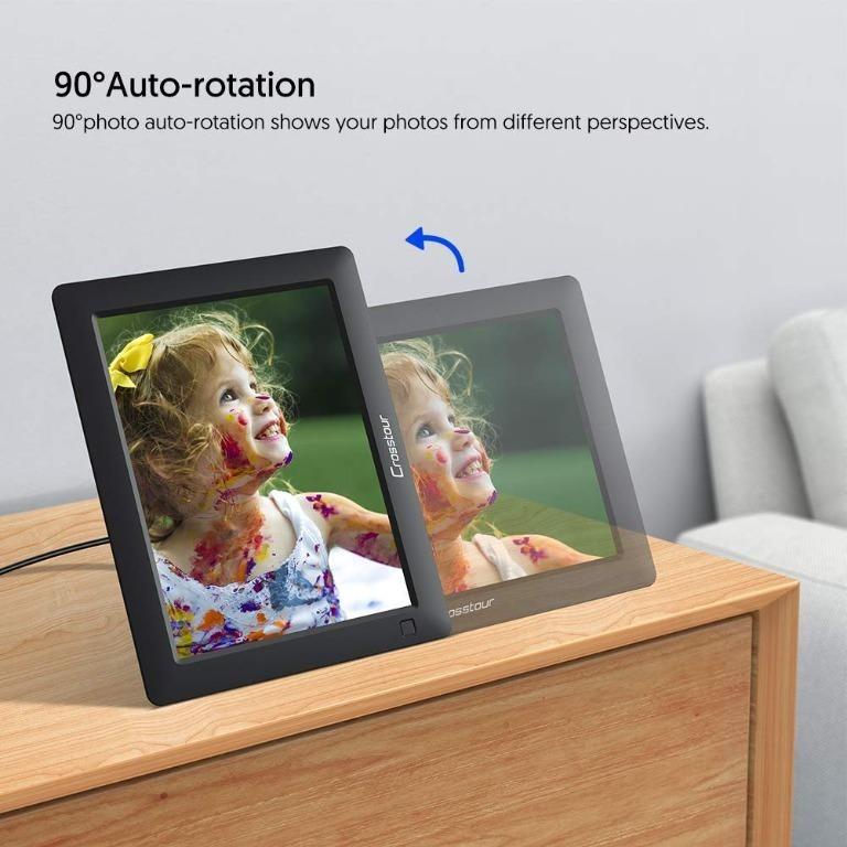Crosstour Digital Photo Frame 8 Inch, Wide Screen Electronic Picture