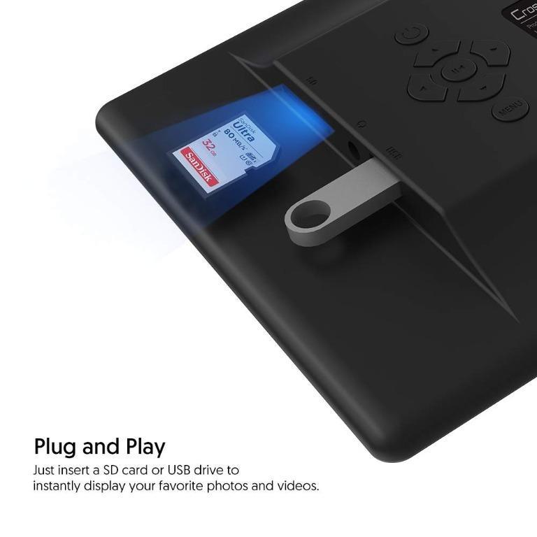 Crosstour Digital Photo Frame 8 Inch, Wide Screen Electronic Picture