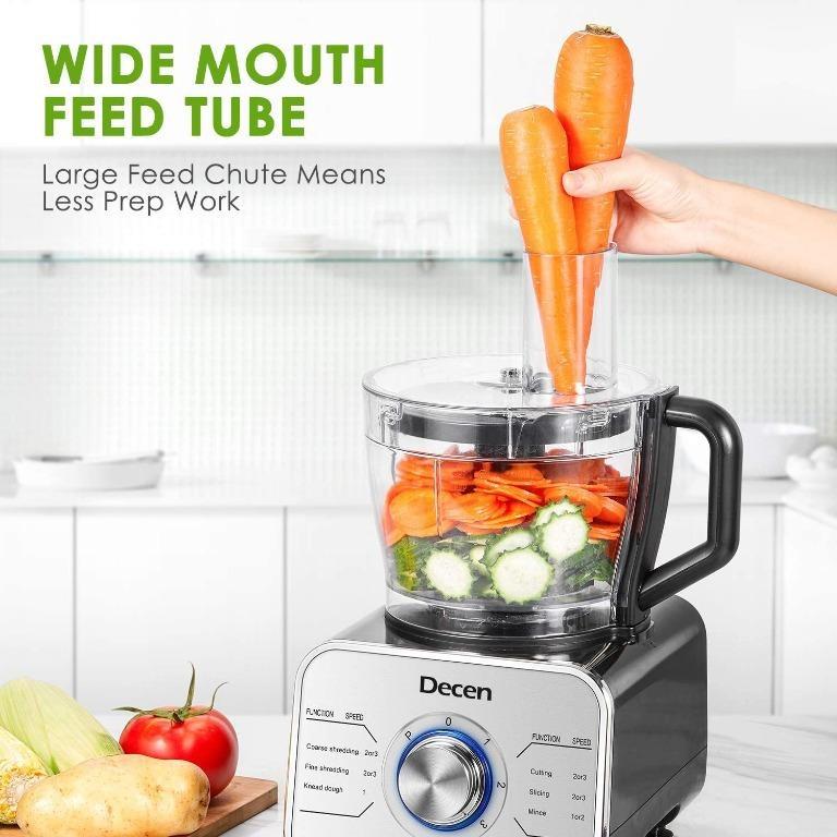 Decen Food Processor Multifunctional, 1100W Blender Food Processor with 3.5L Bowl and 3 Speed
