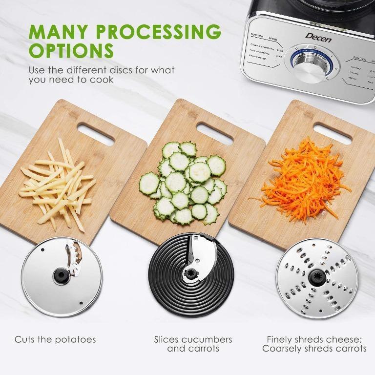 Decen Food Processor Multifunctional, 1100W Blender Food Processor with 3.5L Bowl and 3 Speed