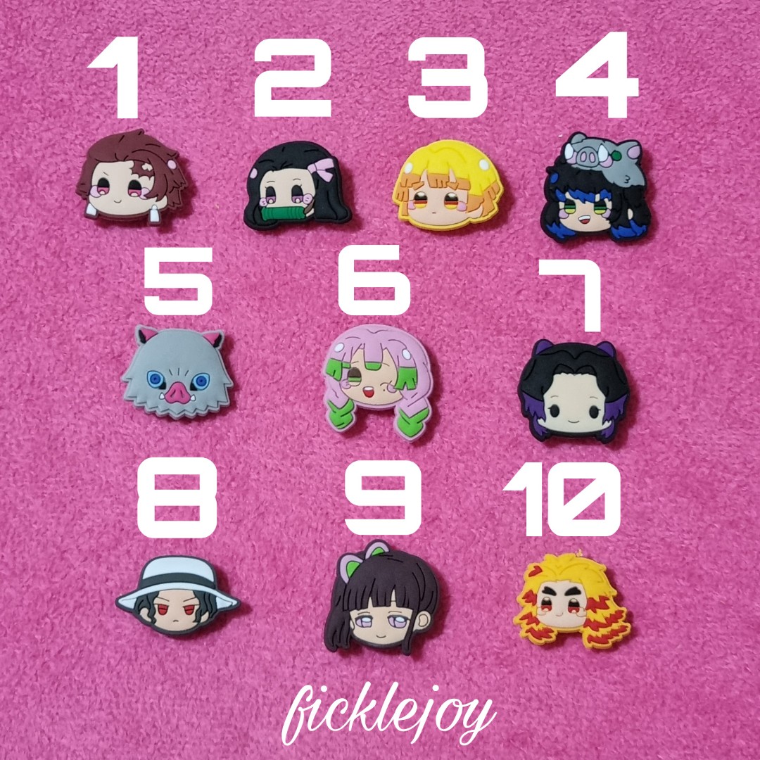 PO Demon Slayer Jibbitz for Crocs, Hobbies & Toys, Stationery & Craft on Carousell