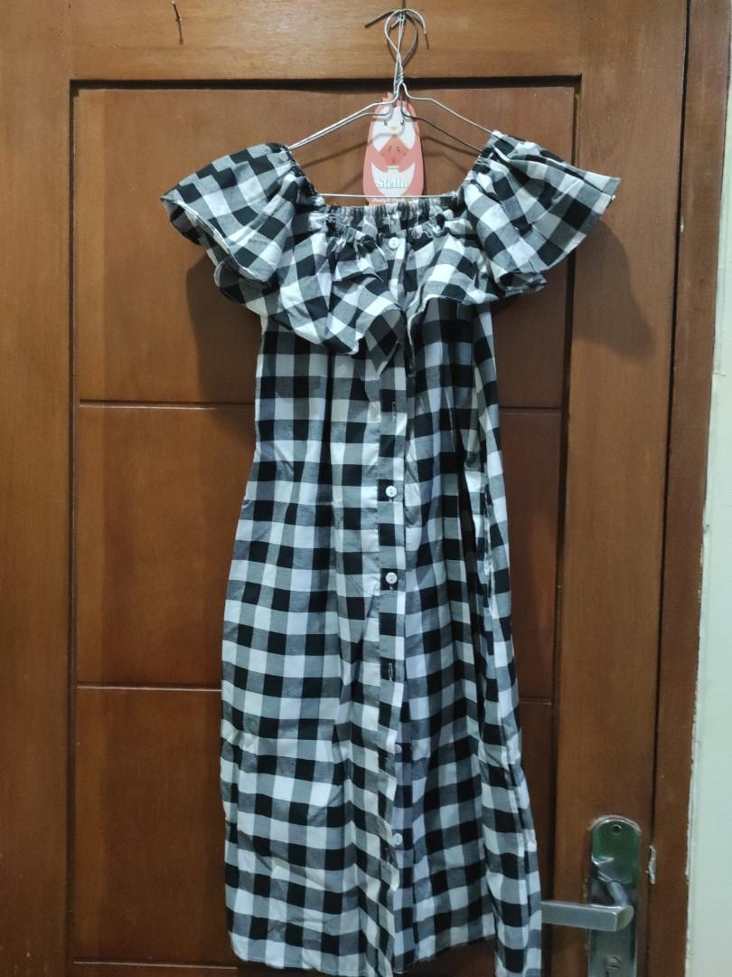 Dress sabrina, Fesyen Wanita, Pakaian 