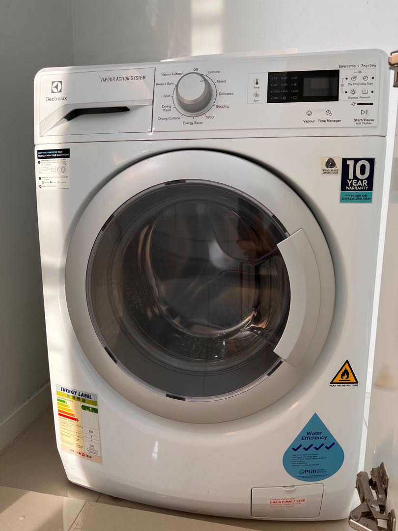 Electrolux 7.5KG Front Loader Washing Machine Dryer, TV & Home
