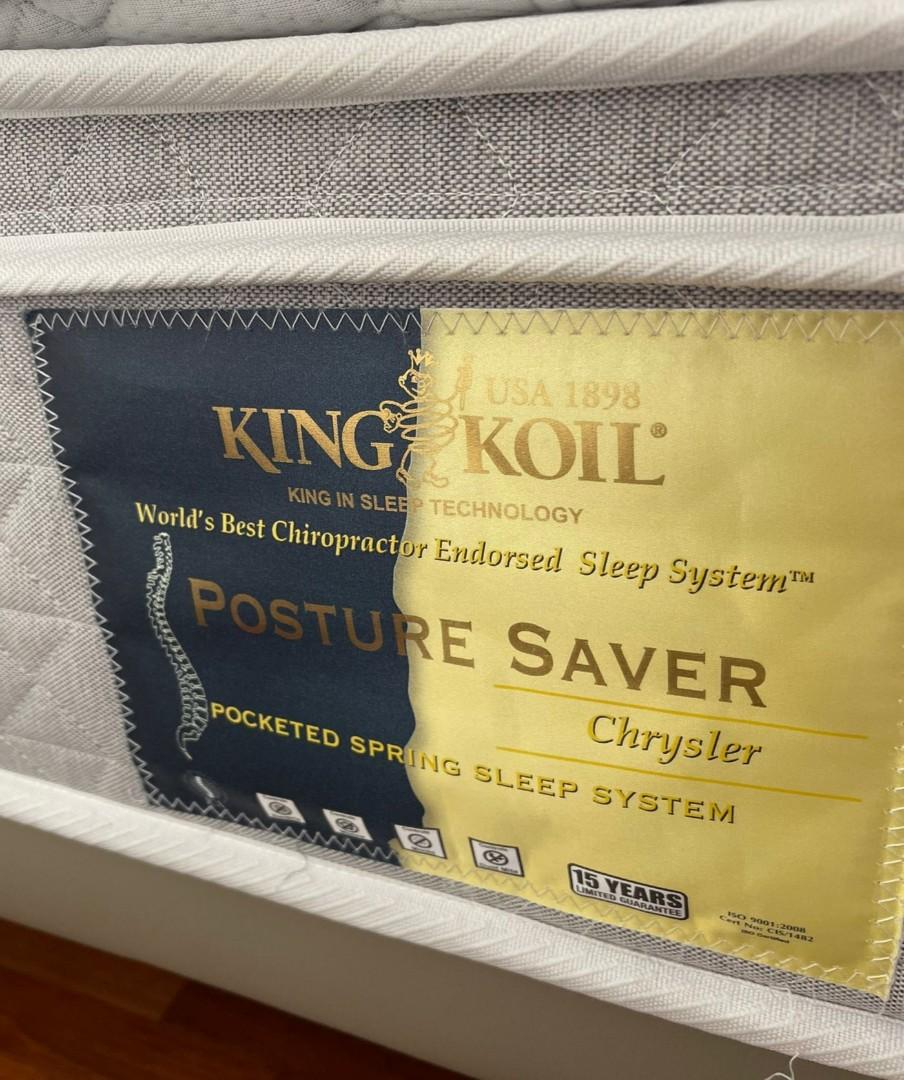 Extra long queen size mattress + bedframe, Furniture & Home Living