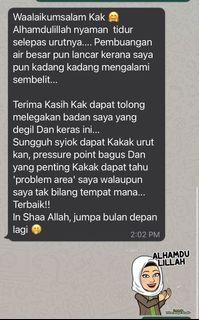 Feedback from my guest Alhamduliah 