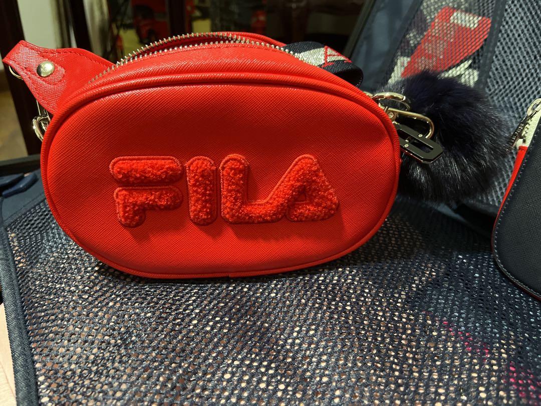 Red discount fila bag