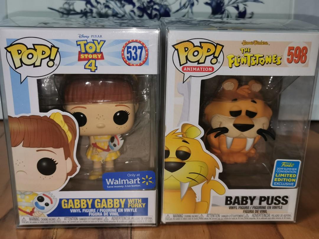 Gaby (Toy 4) & Baby Puss (Flintstones) - Funko Pop Bundle, Hobbies & Toys, Toys & Games on Carousell
