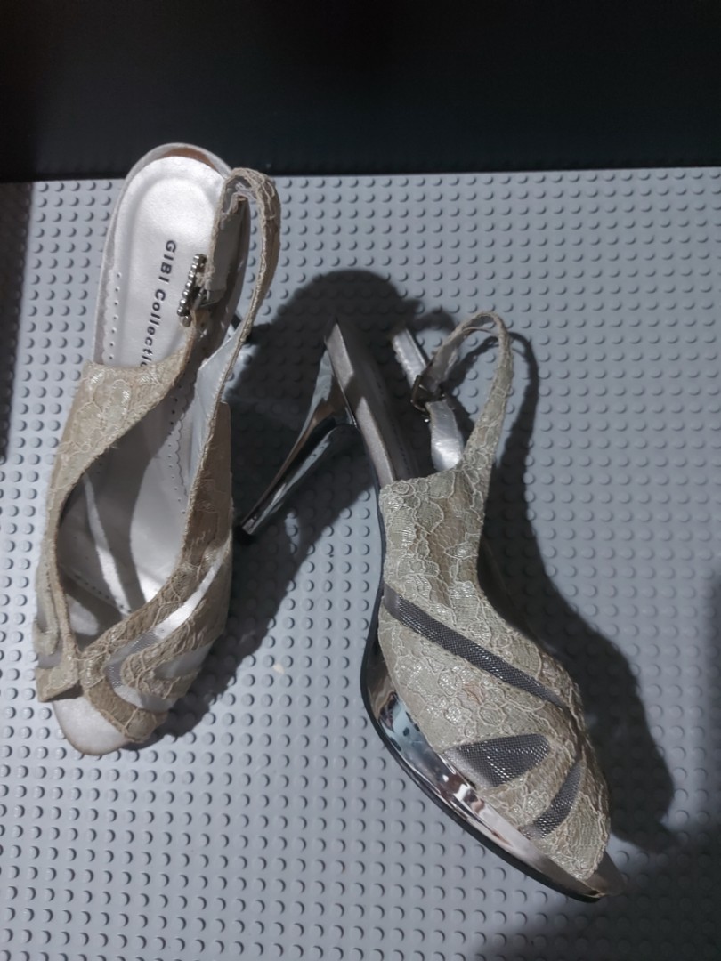 Gibi silver high heels, Women's Fashion, Footwear, Heels on Carousell