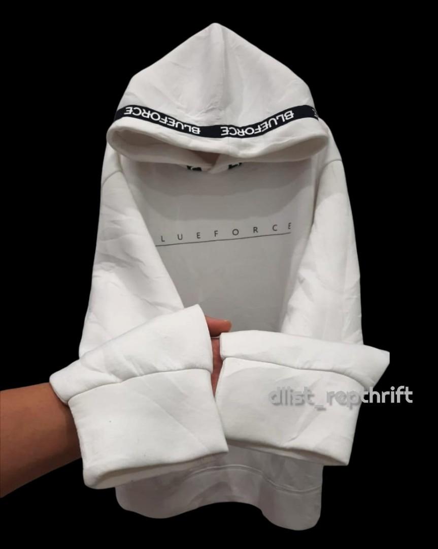 Hoodie Blue Force Fesyen Pria Pakaian Atasan di Carousell
