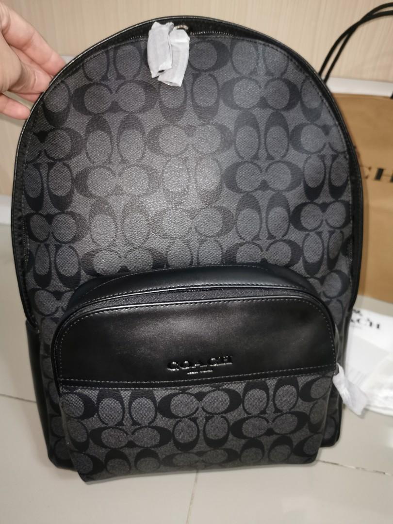 HOUSTON BACKPACK IN SIGNATURE CANVAS COACH F72483 Men s Fashion Bags Backpacks on Carousell