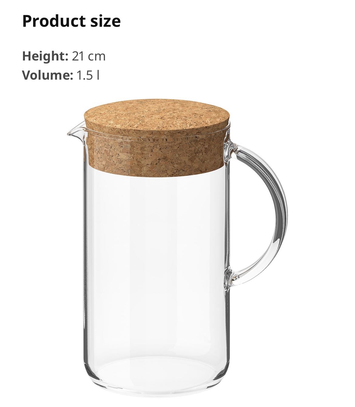 Ikea Glass Pitcher, Furniture & Home Living, Kitchenware & Tableware