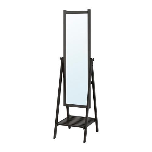 Ikea Isfjorden Standing Mirror Brown Black Home Furniture Décor On Carou Ikea Isfjorden Standing Mirror Brown, Long Mirror With Stand Ikea