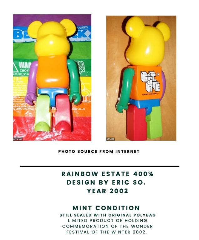 Bearbrick Be@rbrick Rainbow Estate 400% design by Eric So Year 2002 - RARE