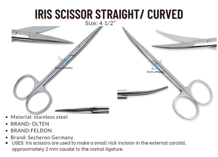 Iris Scissor Straight/ Curved (Size 41/2"), Health & Nutrition