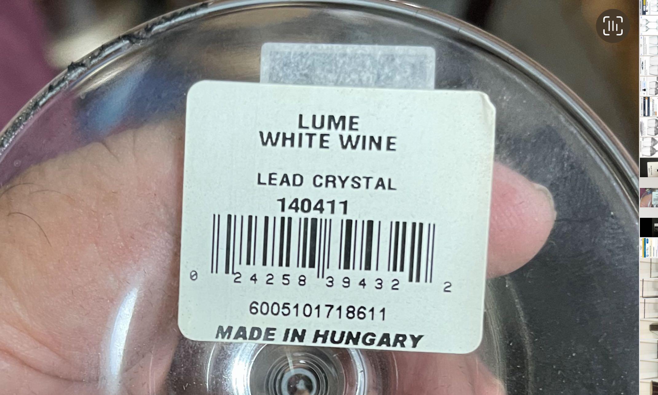 John Rocha at Waterford Crystal white wine glasses, Food & Drinks