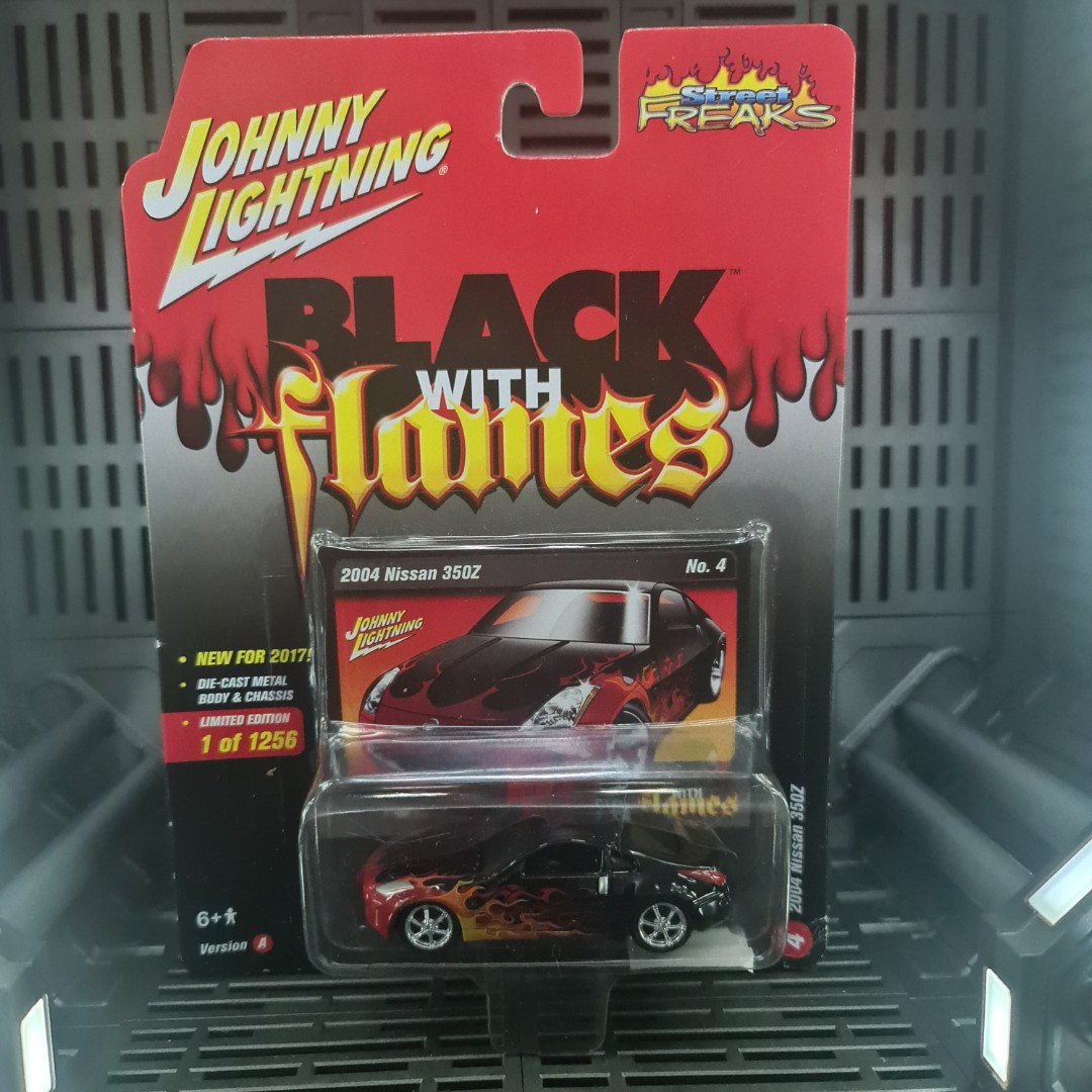 Johnny lightning black with flames Sale