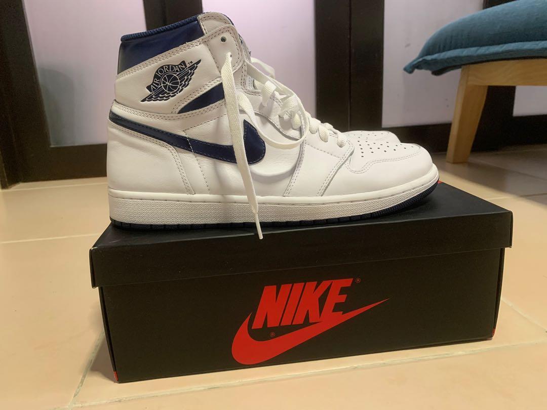 Nike air jordan sales 1 metallic navy