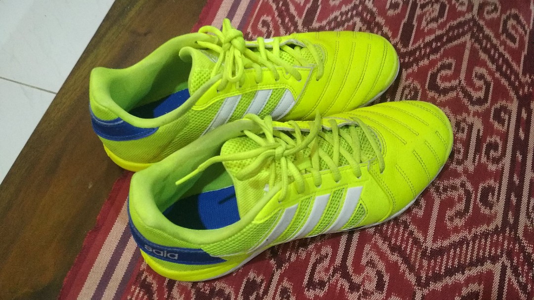 Kasut Futsal Adidas Top Sala V2 Yellow Flourenscent 8.5UK 9US