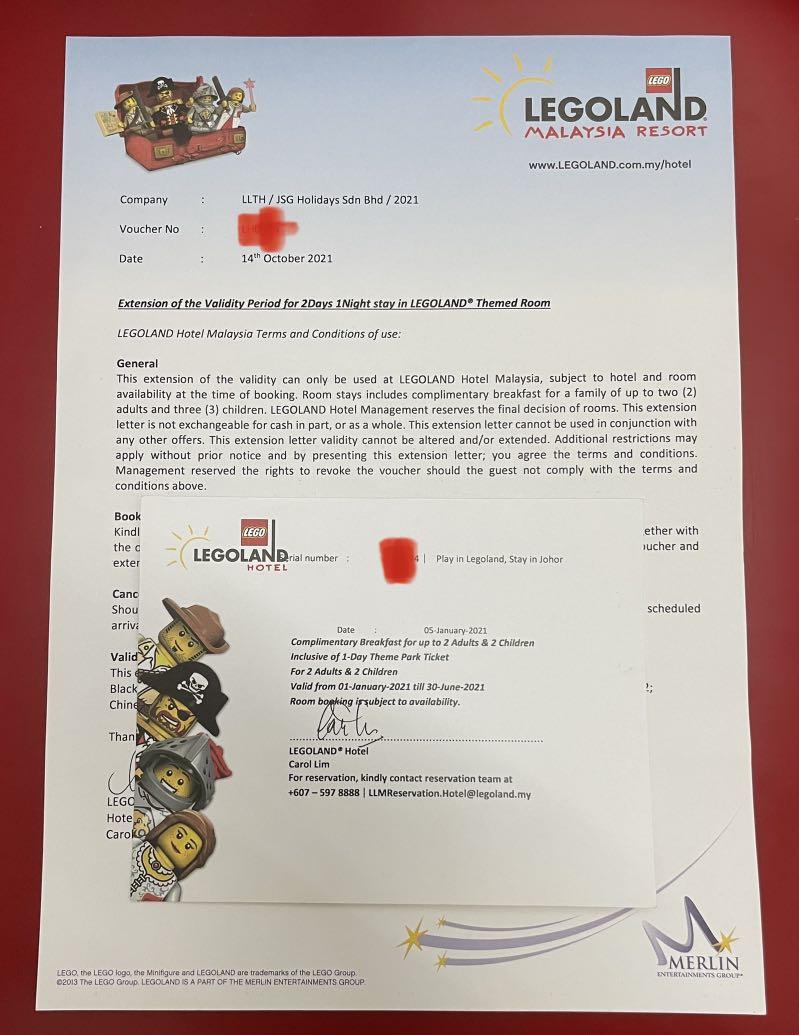 Legoland store vouchers 2021