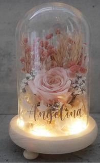 Lighted flower dome bouquet