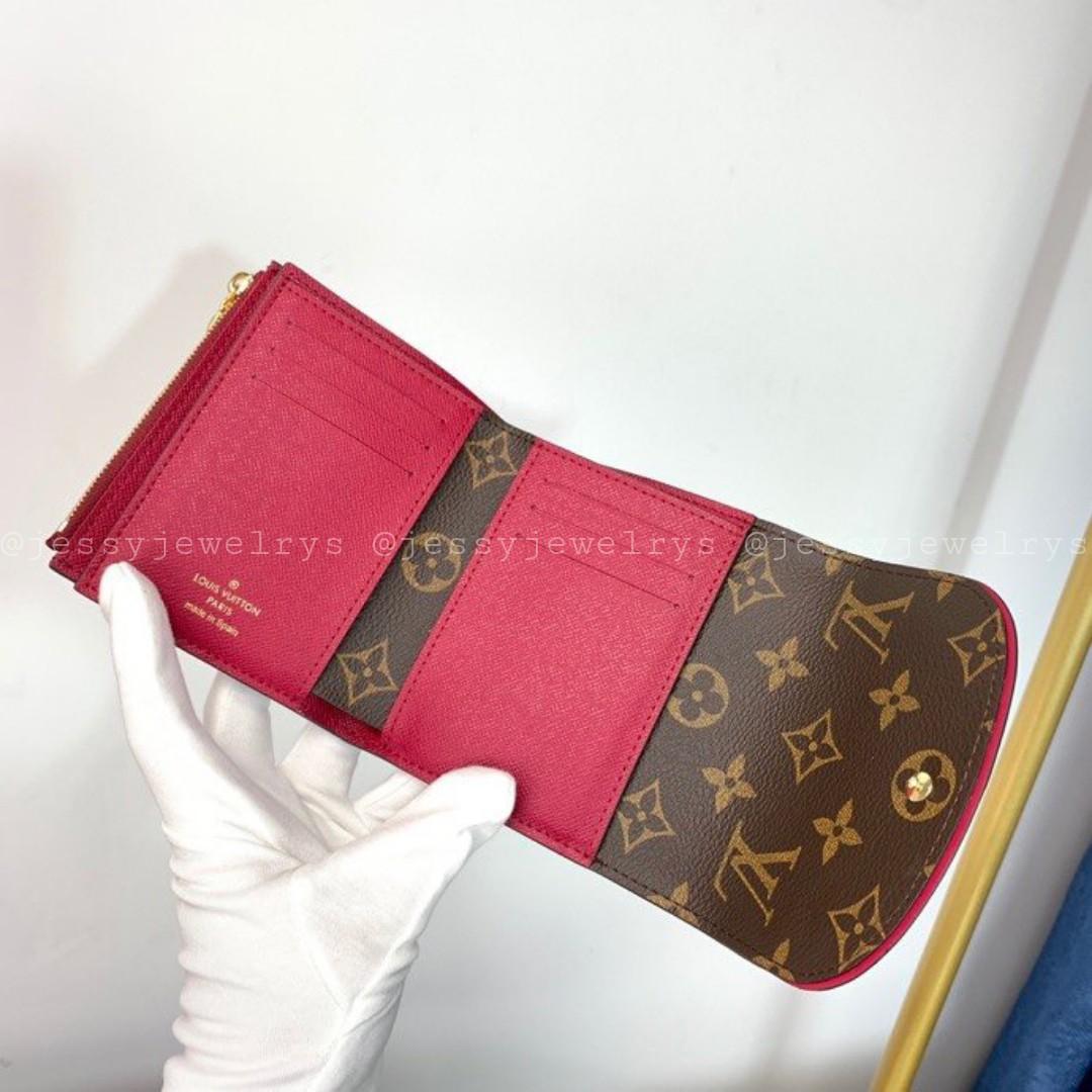 Ariane Compact Wallet Monogram Fuchsia, Luxury, Bags & Wallets on Carousell