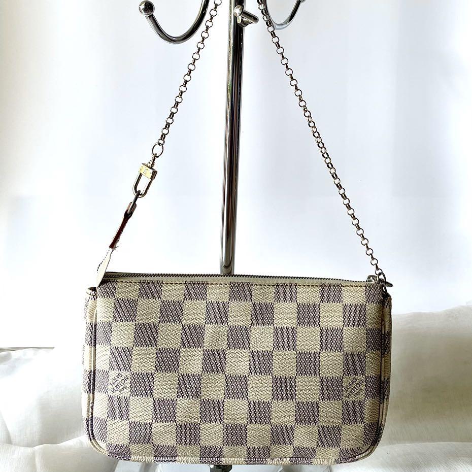 LV Mini Pochette Damier Azur, Luxury, Bags & Wallets on Carousell