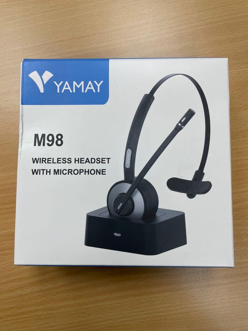 M98 Wireless Headset With Microphone Audio Headphones Headsets on Carousell