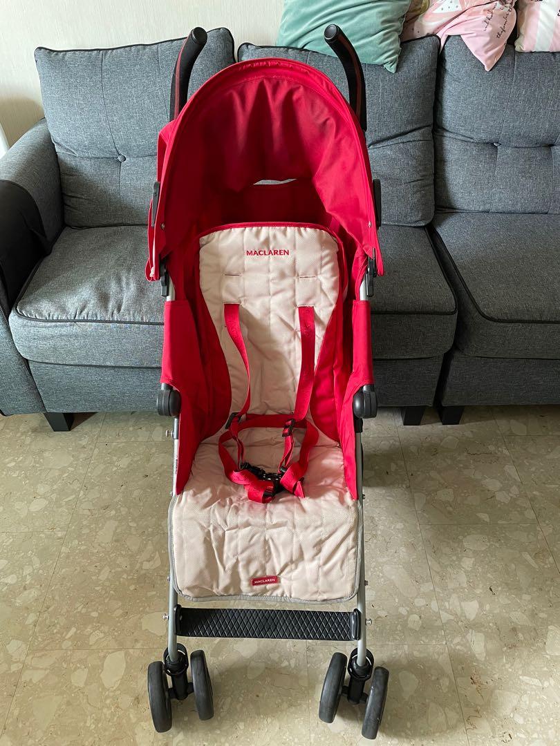 Maclaren Stroller Red Babies Kids Going Out Strollers on