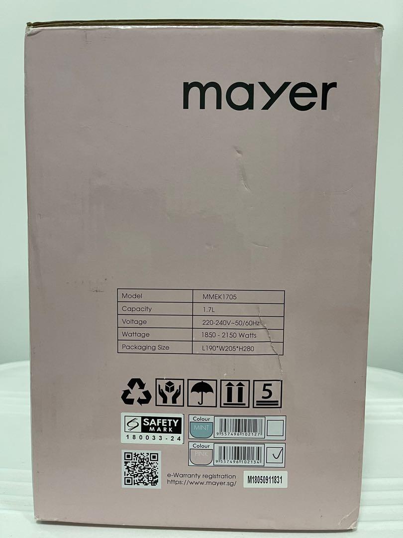 Mayer 1.7L Electric Jug Kettle MMEK1705 [Pink colour], TV & Home
