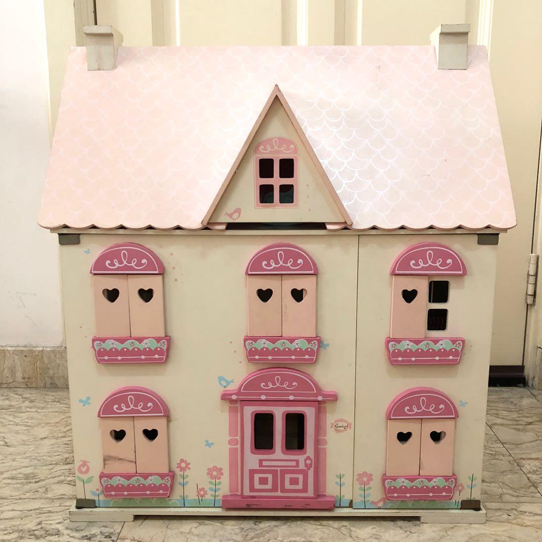 Melissa & doug multi level wooden dollhouse sales