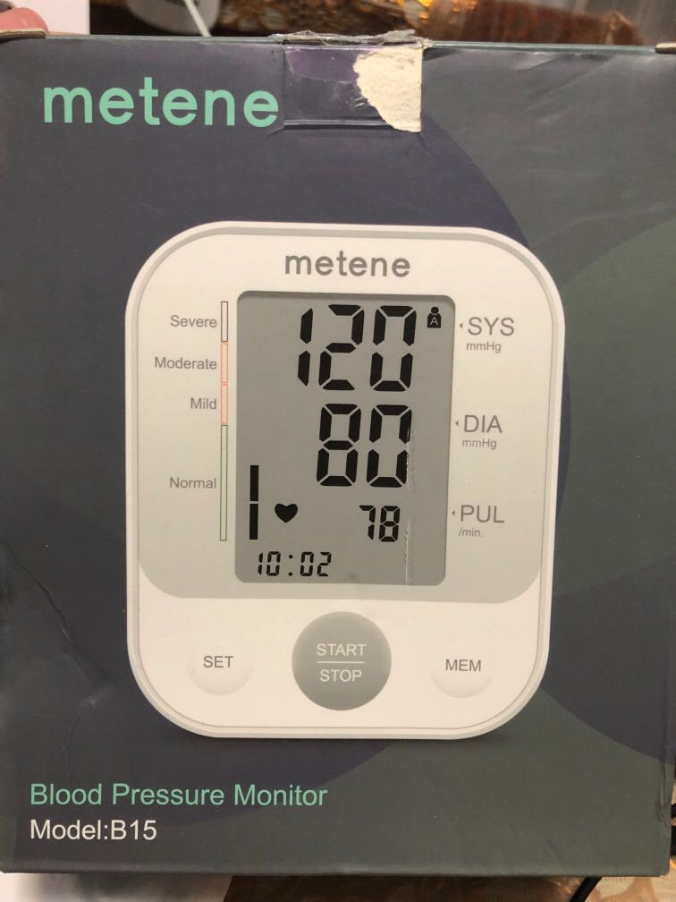 Metene Blood Pressure Monitor Model B15, with voice assist and