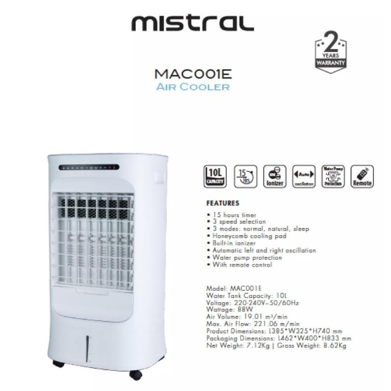 Mistral 10l evaporative cooler online