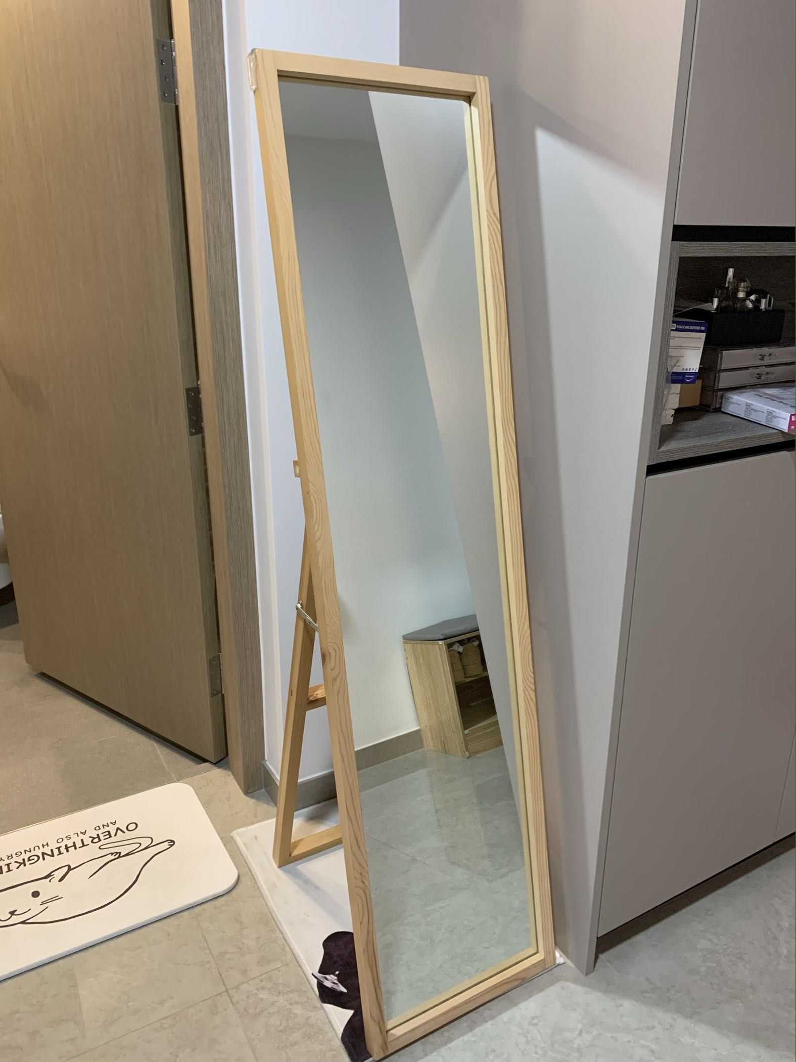 Muji Pine Full Length Mirror, Furniture & Home Living, Home Decor