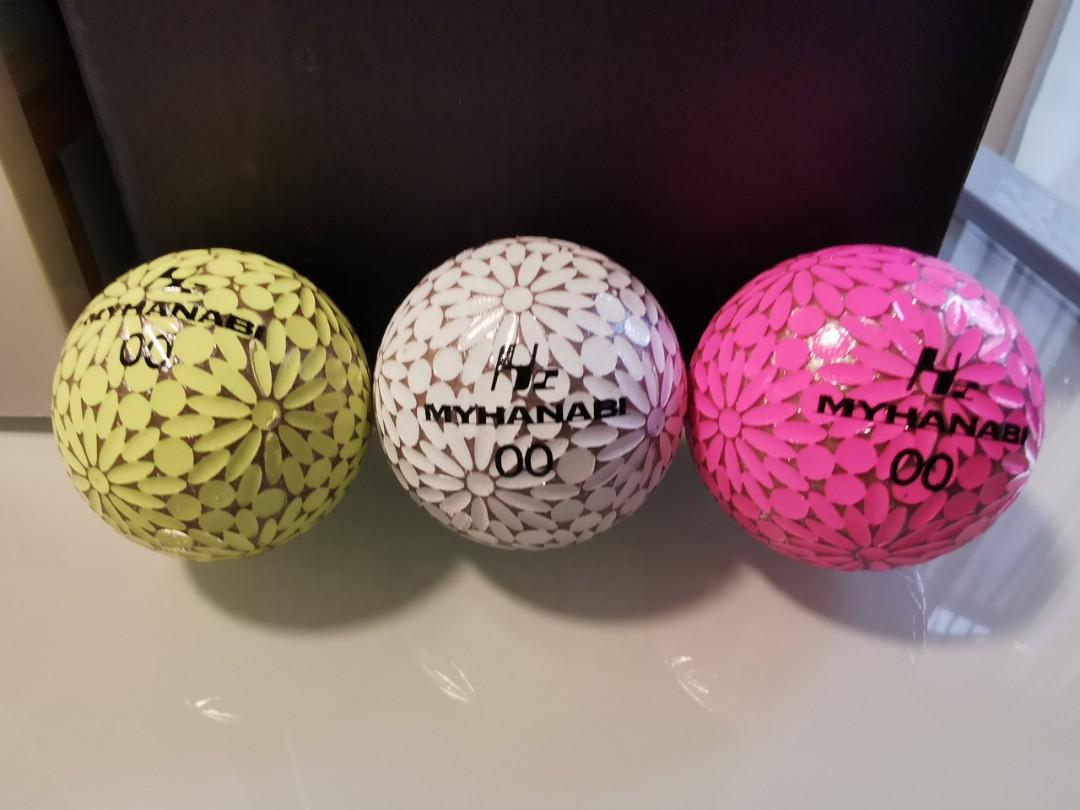 Myhanabi 3 x Japanese GOLF BALLS, Sports Equipment, Sports & Games