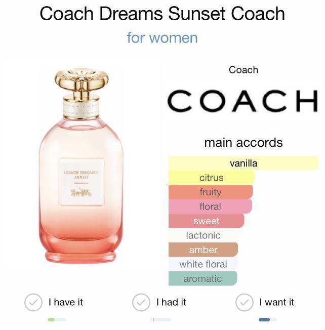 NEW) Coach Dreams Sunset EDP (40ml), Beauty & Personal Care, Fragrance &  Deodorants on Carousell