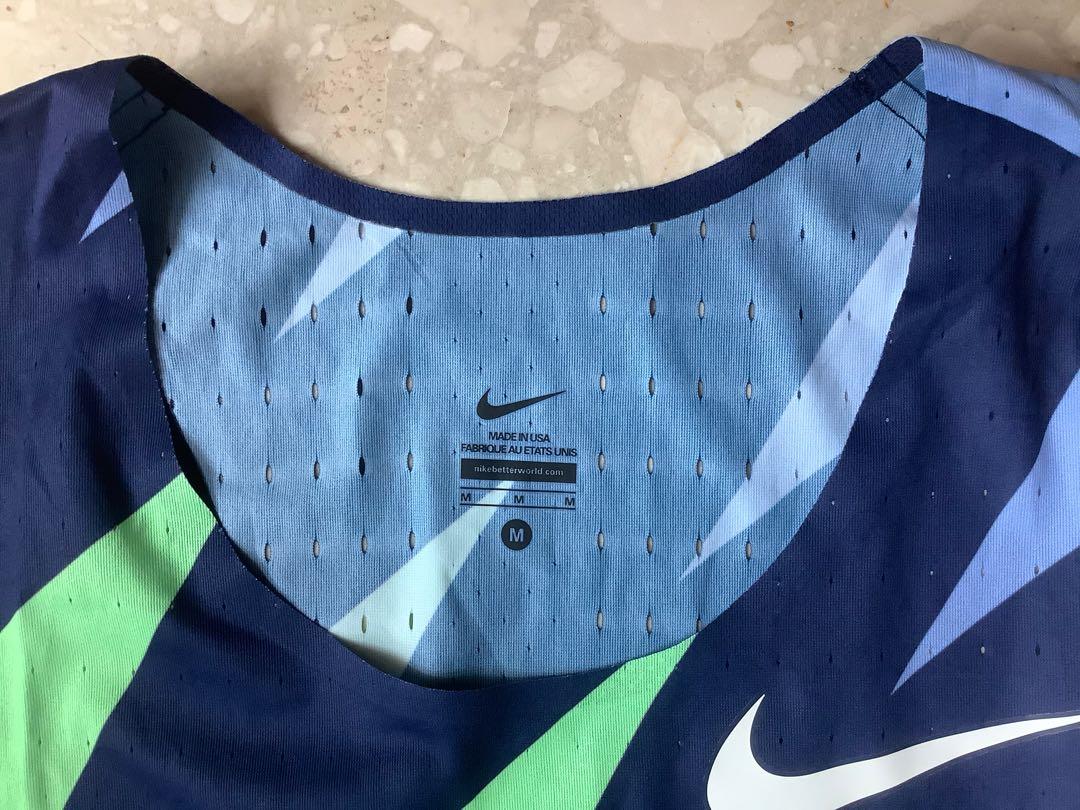 💚💙Nike 2021 Pro Elite Mens Distance Racing Singlet