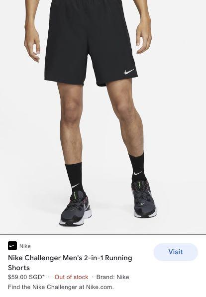 Nike men's challenger cheap 2 in 1 shorts
