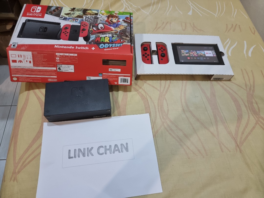 Rare Nintendo Switch V1 Mario Limited Edition(unpatched and moddable ...