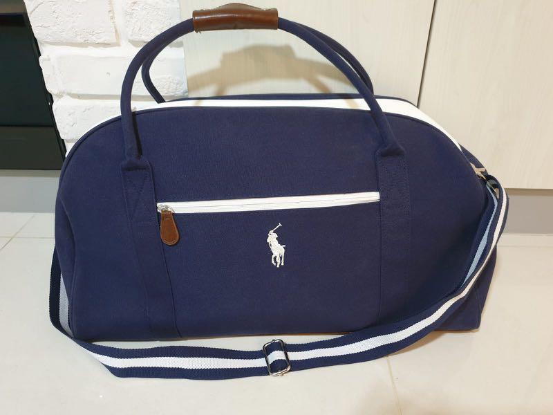 Ralph Lauren Pony Logo Blue Weekender Travel Gym Duffle Tote Bag Men s Fashion Bags Sling Bags on Carousell