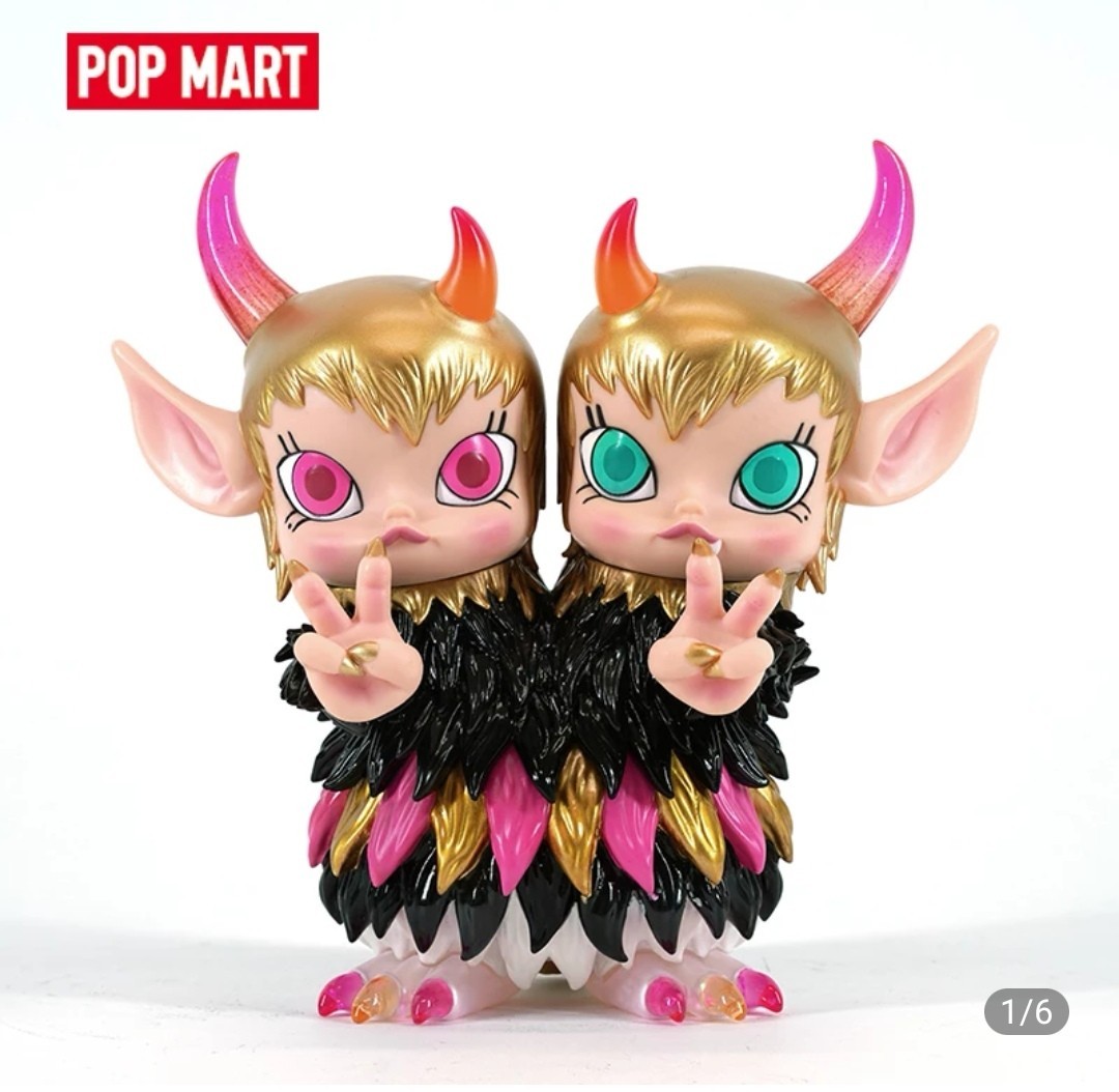 PopMart 2 Headed Black & Gold Molly