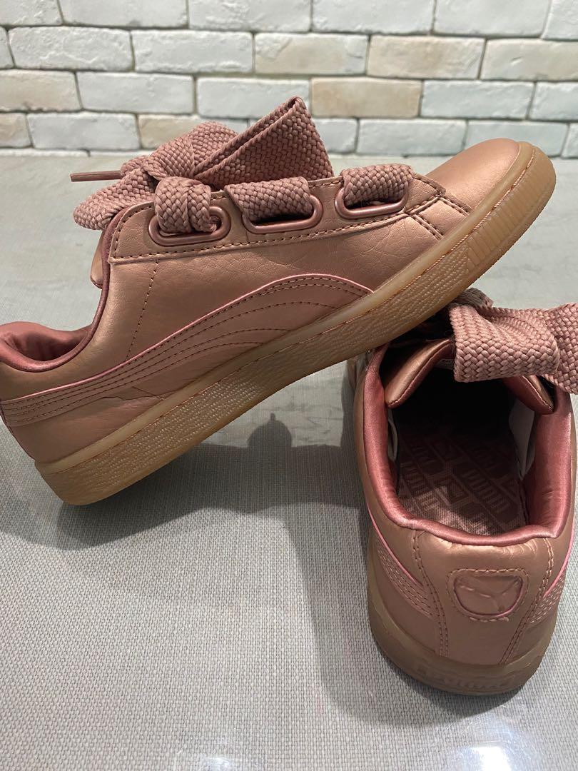 Puma basket heart copper rose singapore clearance