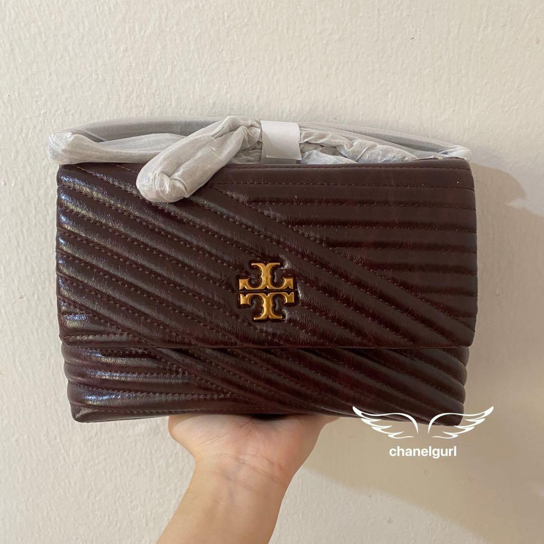Real Shot New Tory Burch Kira Chevron Dark Red Maroon wine red Bag, Women's  Fashion, Bags & Wallets, Purses & Pouches on Carousell