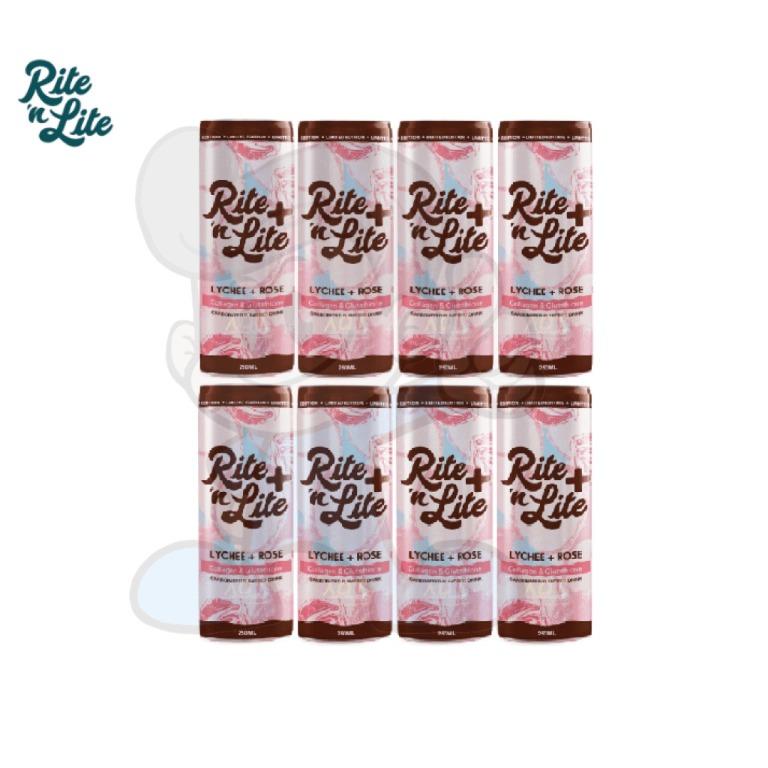 Rite N' Lite Lychee + Rose (8 x 250ml), Food & Drinks, Beverages on ...