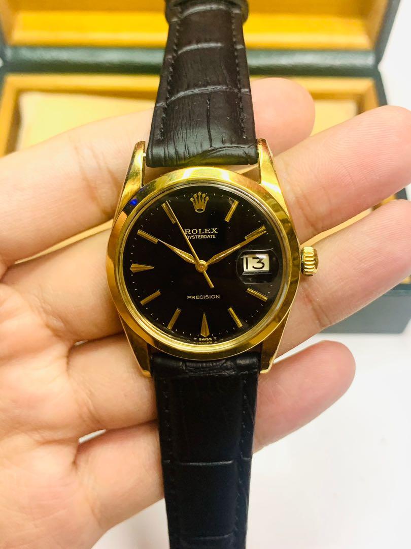 ROLEX Oyster Date Precision 6694 40 Gold Micron 34mm Vintage