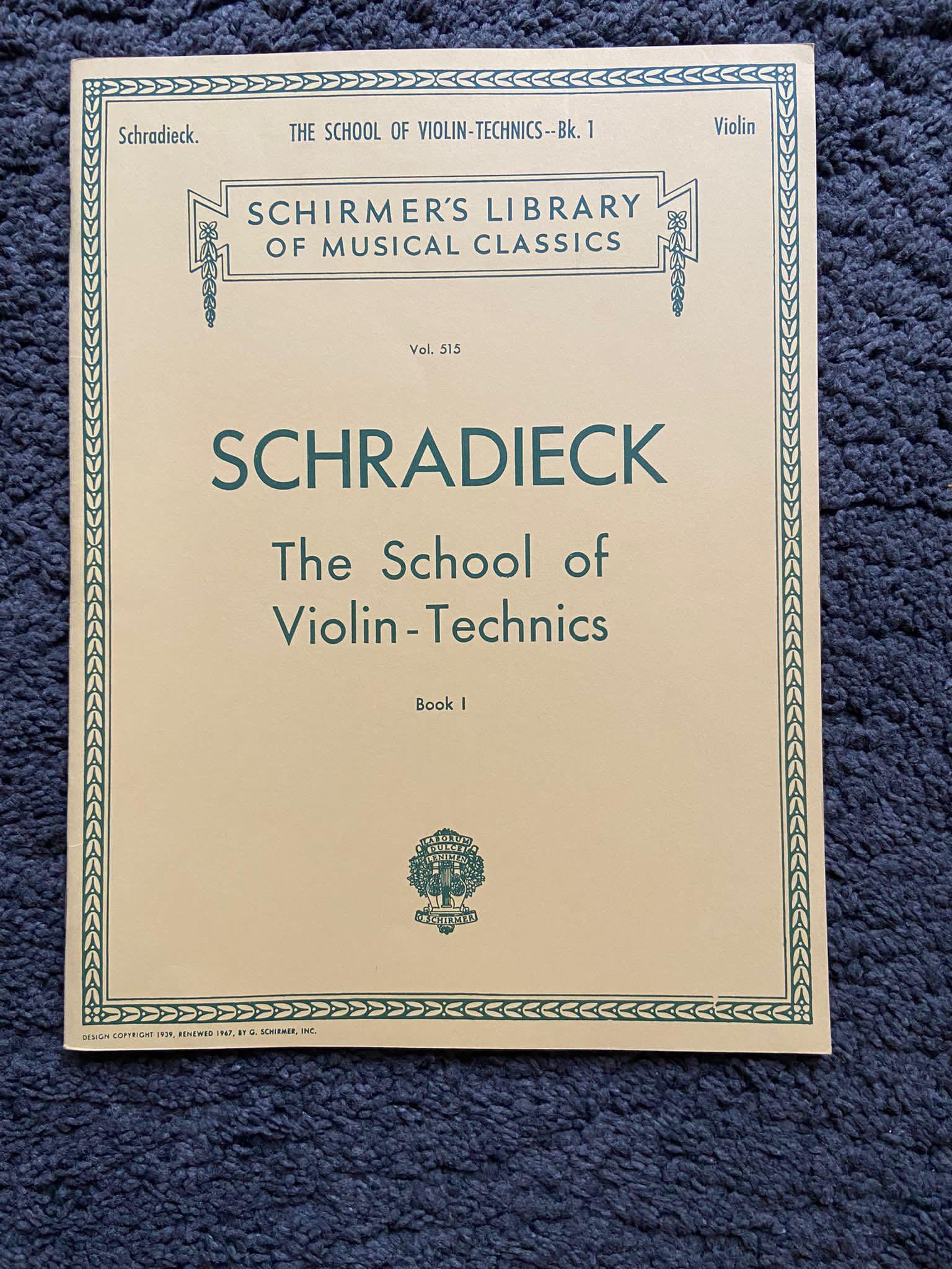 Schradieck The School of Violin Technics Book 1, Hobbies & Toys, Music ...