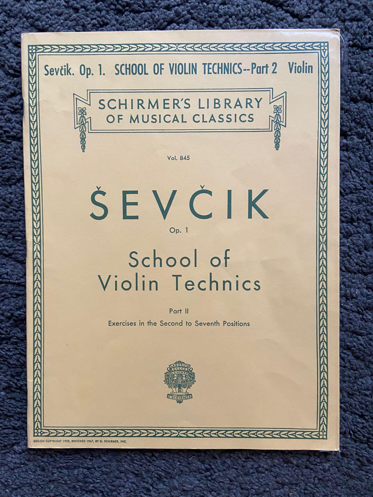 Sevcik School of Violin Techniques Part 2, Hobbies & Toys, Music ...