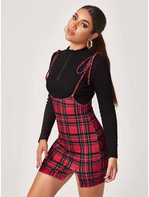 Brand New SHEIN Knot Shoulder Split Hem 