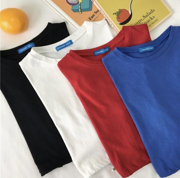 Solid cropped drawstring top (Category: Shirts) located in Singapore. Submitted by shopinspring (Listing ID 1125899650, Image 3). Description: measurements: bust - 104 cm shoulder width - 53 cm sleeve length - 18 cm length - 43 cm only white available ✅ can be worn as oversized fit too 💯.